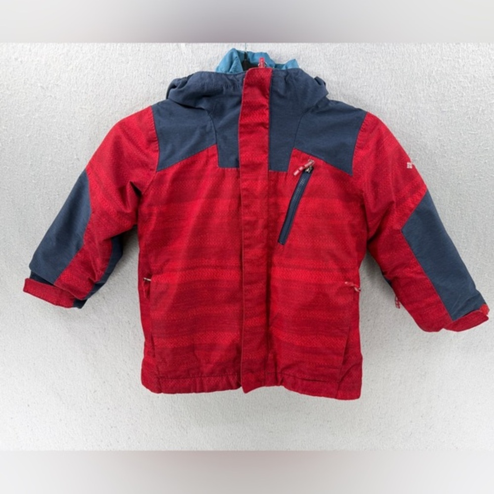 Columbia Boys Whirlibird 3-in-1 Jacket XXS 4/5‎ Red Blue Interchange Omni Tech